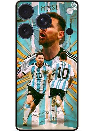 Силиконовый бампер чехол для iphone 17 pro с рисунком messi аргентина месси