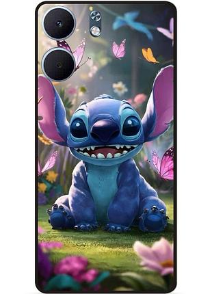 Силиконовый бампер чехол для oppo a5x стич и лило stitch