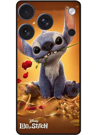 Силиконовый чехол бампер для iphone 17 pro stitch лило и стич