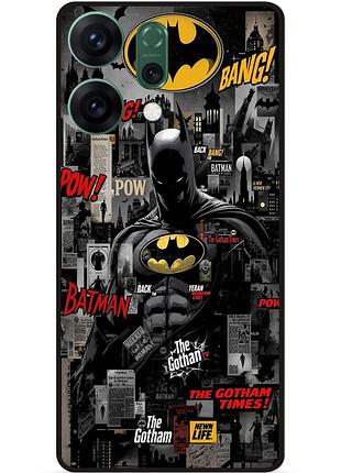 Чехол силиконовый бампер для oppo reno 14 с рисунком batman бэтмен