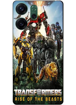 Чехол силиконовый бампер для oppo reno 14 звероботы трансформеры transformers