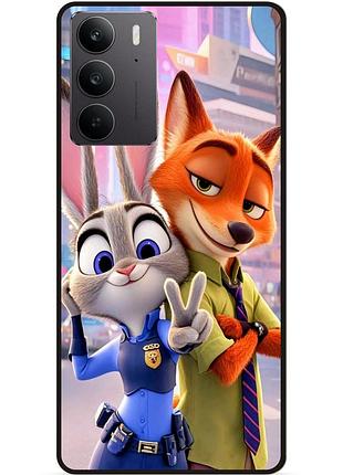 Силиконовый чехол бампер для realme c71 / c75 зверополис джуди
