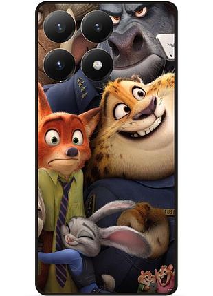 Силиконовый чехол бампер для xiaomi 15t с рисунком zootopia зверополис