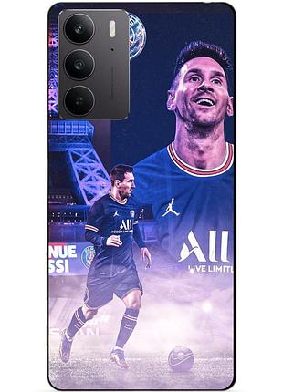 Чехол силиконовый бампер для realme c71 / c75 с рисунком messi psg месси