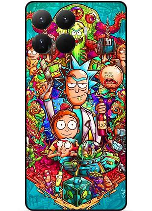 Чехол силиконовый бампер для xiaomi 15t pro с рисунком rick and morty рик и морти