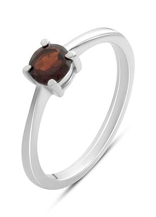 Серебряное кольцо komilfo с натуральным гранатом 0.595ct, вес изделия 1,78 гр (2181439) 17 размер