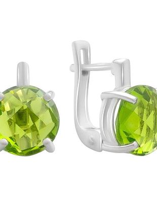 Серебряные серьги komilfo с хризолітом 5.214ct (60002171)