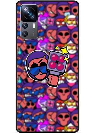 Силіконовий чохол бампер для xiaomi 12t стікери бравл брок brawl