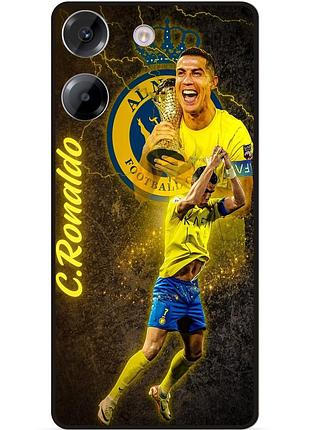 Силиконовый бампер чехол для xiaomi poco m7 pro с рисунком ronaldo аль наср роналдо