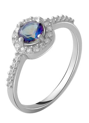Серебряное кольцо komilfo с мистик топазом 0.75ct, вес изделия 1,73 гр (2049104) 17 размер 1.82, 16.5