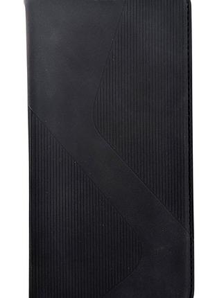 Чехол книжка leather flip для infinix note 50 pro 4g (x6855) на магните с подставкой черный