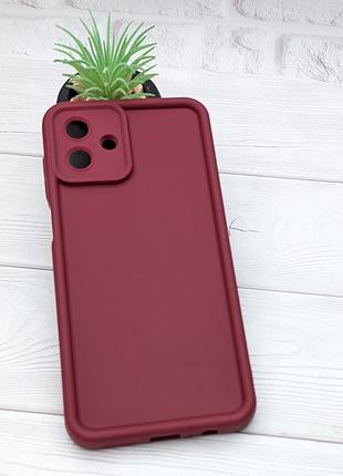 Чехол shock case для samsung galaxy a07 / a075 бампер силиконовый цвет бордовый