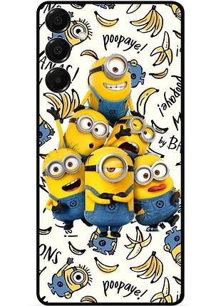 Силиконовый бампер чехол для samsung a05s с рисунком minion миньоны
