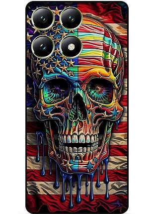 Силіконовий чохол для motorola moto g86 5g з малюнком скелет череп