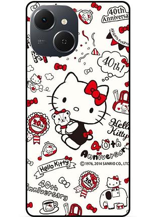 Силіконовий чохол бампер для tecno spark 40c з малюнком hello kitty 4