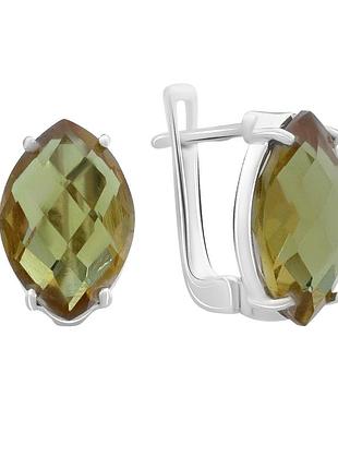 Срібні сережки komilfo зі султаніт султанітом 10.502ct (2122104)