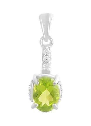 Серебряная подвеска komilfo с хризолітом 1.755ct (60002178)