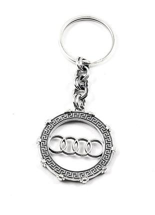 Автомобильный брелок audi из серебра 925 пробы, магазин myuvelir