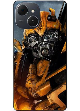 Силиконовый чехол бампер для tecno spark 40c с рисунком бамблби bumblebee трансформеры
