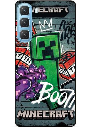 Силіконовий чохол бампер для infinix hot 60 pro plus (x6886) з малюнком майнкрафт minecraft