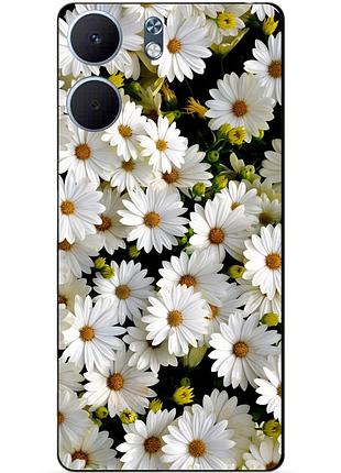 Силіконовий чохол бампер для oppo a5x з малюнком ромашки квіти
