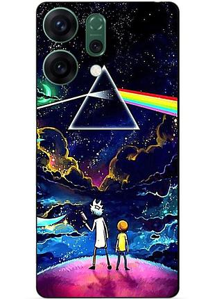 Силіконовий чохол бампер для oppo reno 14 з малюнком рік і морті rick and morty