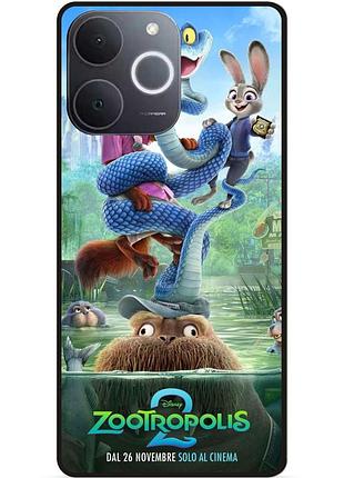 Силиконовый бампер чехол для realme note 70 с рисунком джуди зверополис