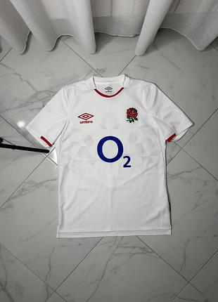Спортивна регбійка джерсі umbro england rugby / англія o2 розмір m оригінал