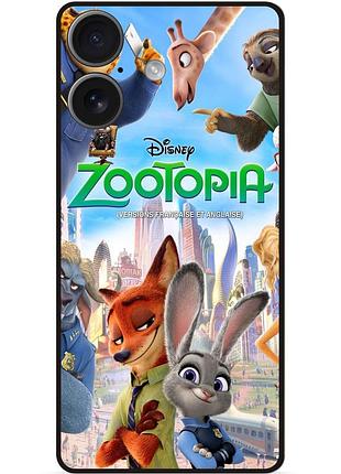 Силиконовый чехол бампер для iphone 17 с рисунком zootopia 4