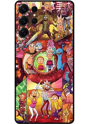 Силіконовий чохол бампер для samsung s24 ultra з малюнком rick and morty рік і морті