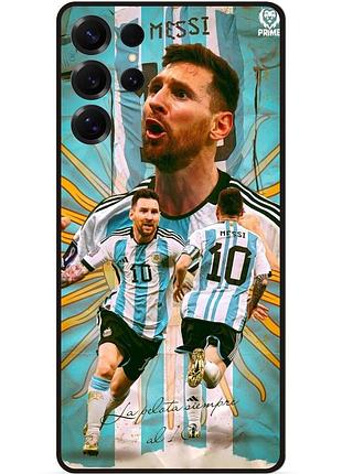 Силиконовый бампер чехол для samsung s24 ultra с рисунком messi аргентина месси