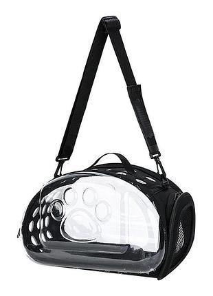Сумка переноска для кошек и собак 34x20x20 см (s) cosmopet cp-21 black