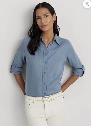 Лляна сорочка lauren ralph lauren, розмір xl ідеальна