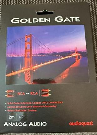 Audioquest, golden gate, (2 rca - 2 rca), 2 м, межблочный кабель