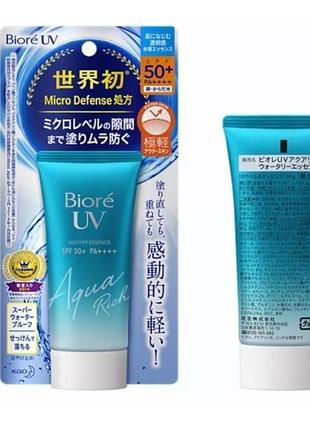Сонцезахисний легкий крем есенція — biore uv aqua rich watery essence spf 50+ pa++++.