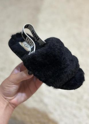 Дитячі оригінальні шльопанці ugg fluff yeah slide todler 28 розмір (17-17.5см устілка) б/в з мʼякої овчини