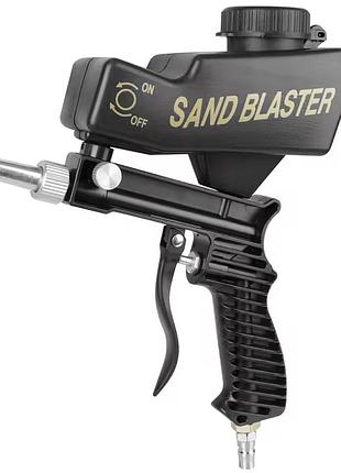 Пневматический пескоструйный пистолет sand blaster для очистки ржавчины и краски sb-30 black
