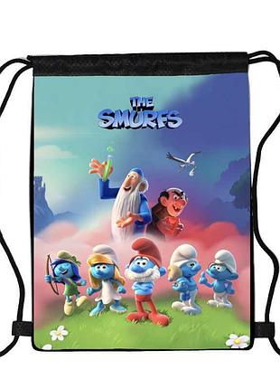 Сумка для взуття смурфики (smurfs 01), 410 х 300 мм