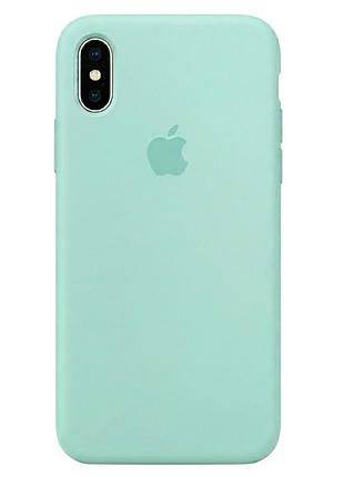 Чехол fiji silicone case для apple iphone xs бампер накладка full soft emerald