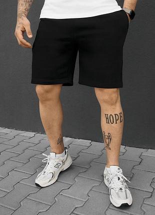 Чоловічі однотонні трикотажні шорти staff tor black