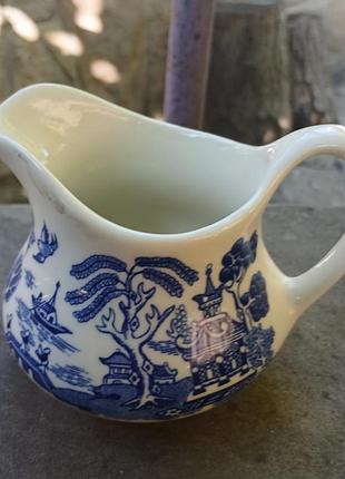 Вінтажний колекційний фарфоровий соусник old willow.