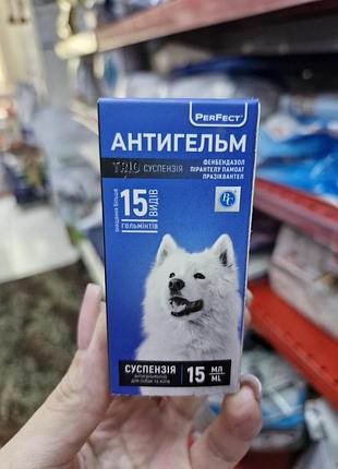 Антигельм trio, суспензия для дегельминтизации собак и котов. от глистов для собак и котов