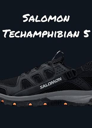 Salomon techamphibian 5 black grey orange