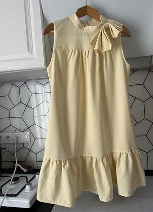 Сукня з воланом butter yellow, сукня вершкове масло