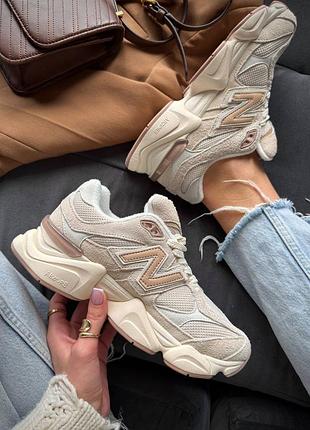 Стильні жіночі кросівки new balance 9060 beige