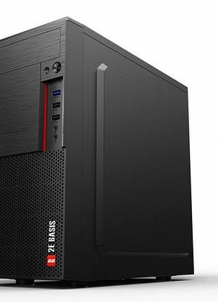 Корпус для компьютера 2e basis rd860-3u black mid tower matx без блока питания (2e-rd860-3u)