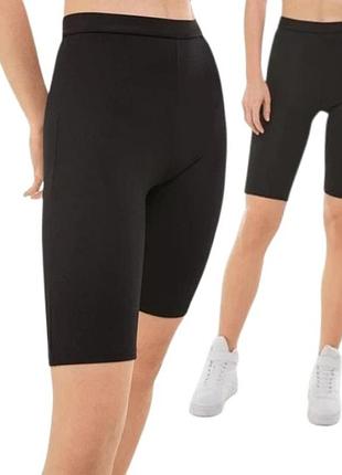 Черные женские велосипедки bershka облегающие удлиненные шорты р.xl