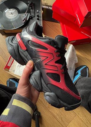 Стильні кросівки new balance 9060 black/red