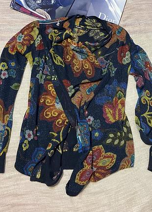 Desigual крутая яркая оригинальная блузка известного бренда (испания)
