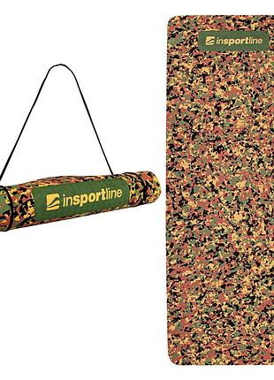 Гімнастичний килимок insportline camu 173x61x0,4 cm - коричневий камуфляж